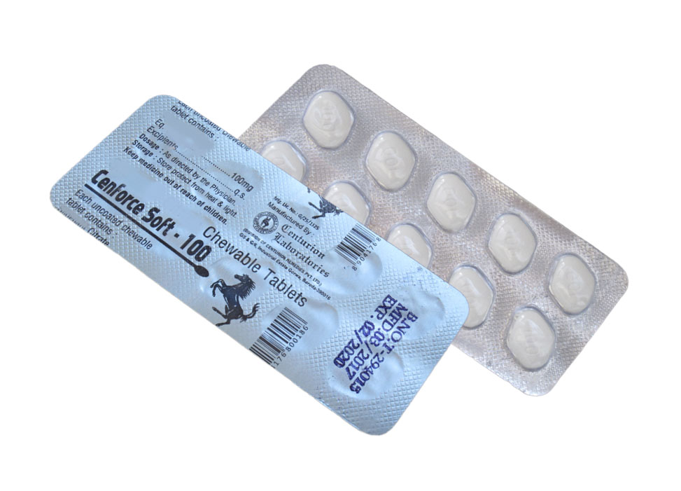 Buy Viagra generic [Cenforce Soft-100] (Chewable Sildenafil citrate) Centurion Laboratories (India) Usa online image