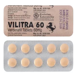 Buy Levitra generic [Vilitra 60] (Vardenafil) - Centurion Laboratories (India)