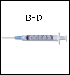 Buy Needles with syringes - thick BD Usa online image