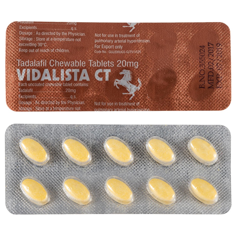 Buy Cialis generic [Vidalista CT] (Chewable Tadalafil) Centurion Laboratories (India) Usa online image